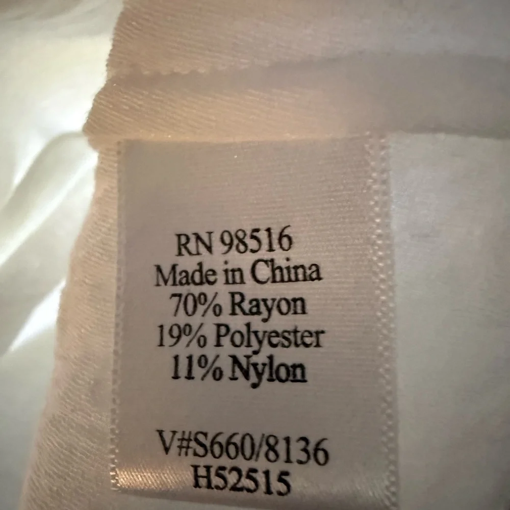 Coldwater Creek Textured Cream Wrap Blouse. PTP 19 - Picture 5 of 6